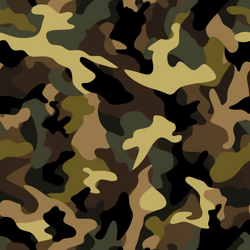 Ochre Current Camouflage Fabric