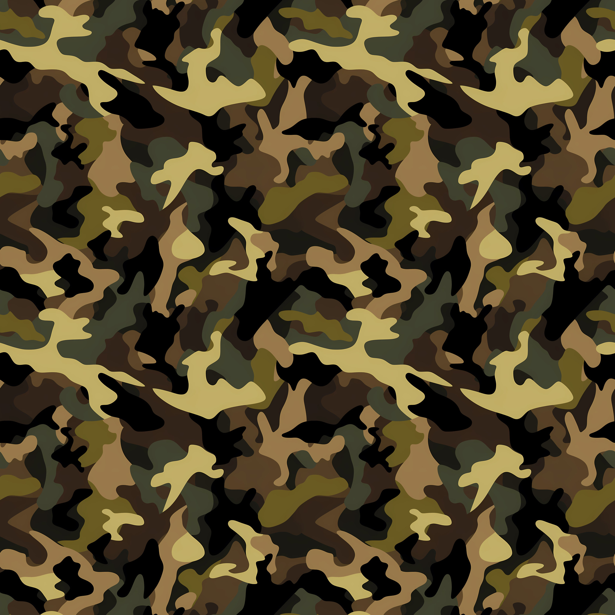 Ochre Current Camouflage Fabric - Image 2