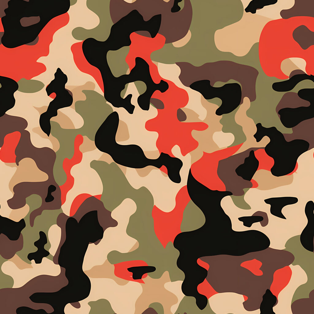 Ochre Shatter Camouflage Fabric