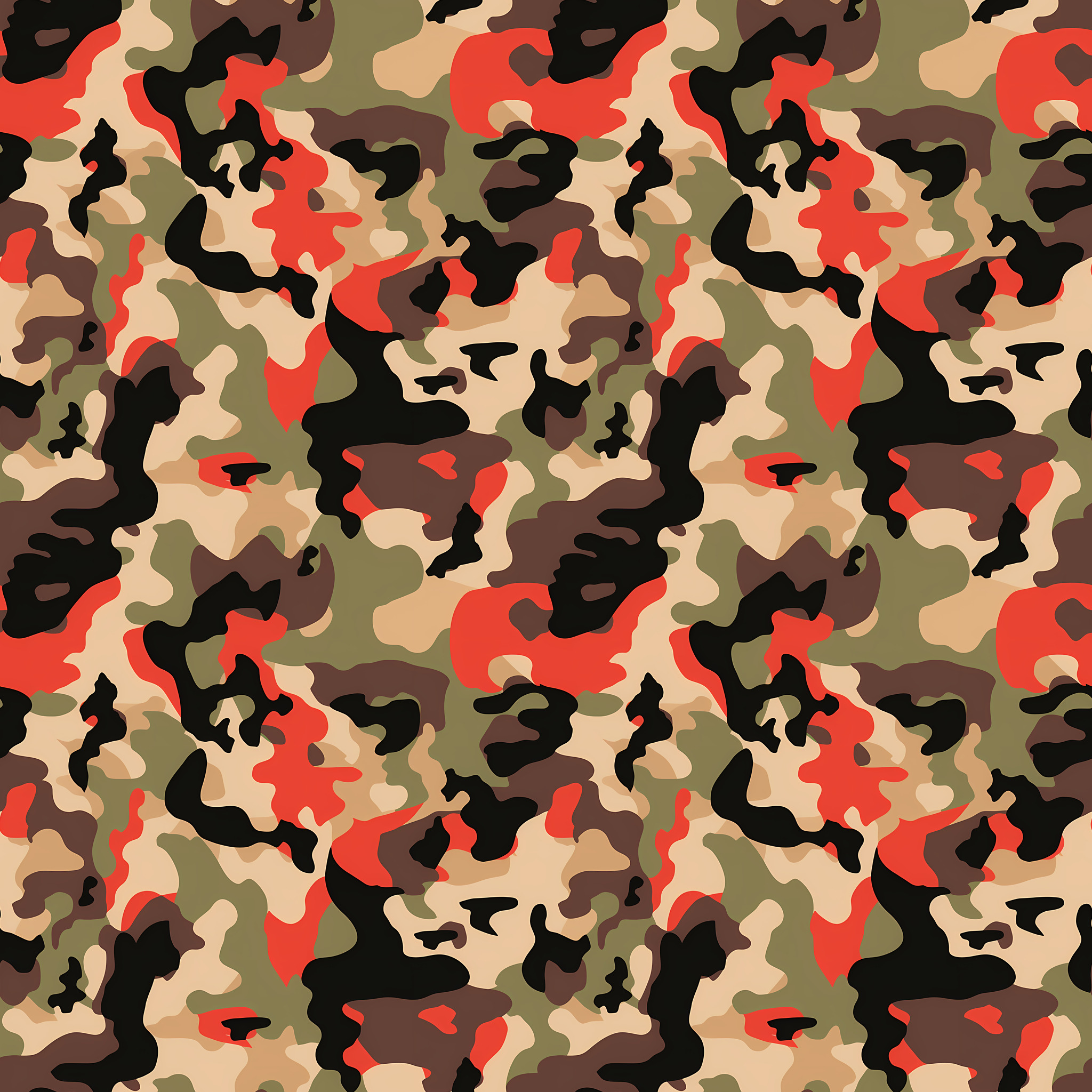 Ochre Shatter Camouflage Fabric - Image 2