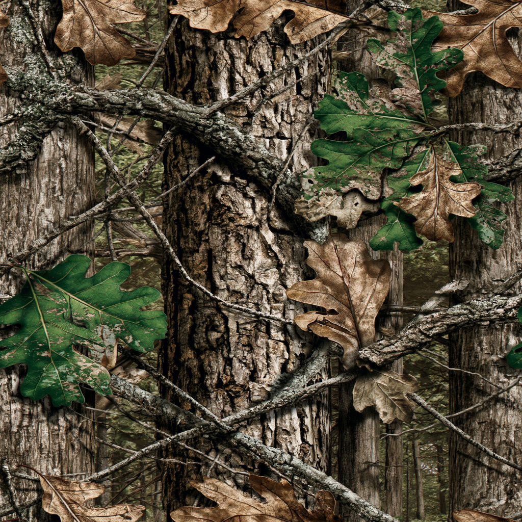 Autumn Oak Bark Camouflage Fabric