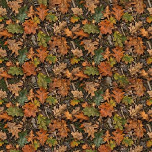 Autumn Oak Foliage Camouflage Fabric