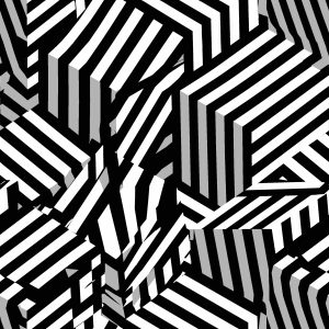 Black White Dazzle Extra Camouflage Fabric