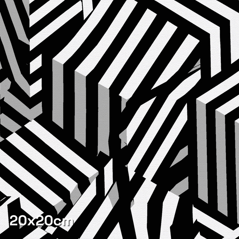 Black White Dazzle Extra Camouflage Fabric - Image 3