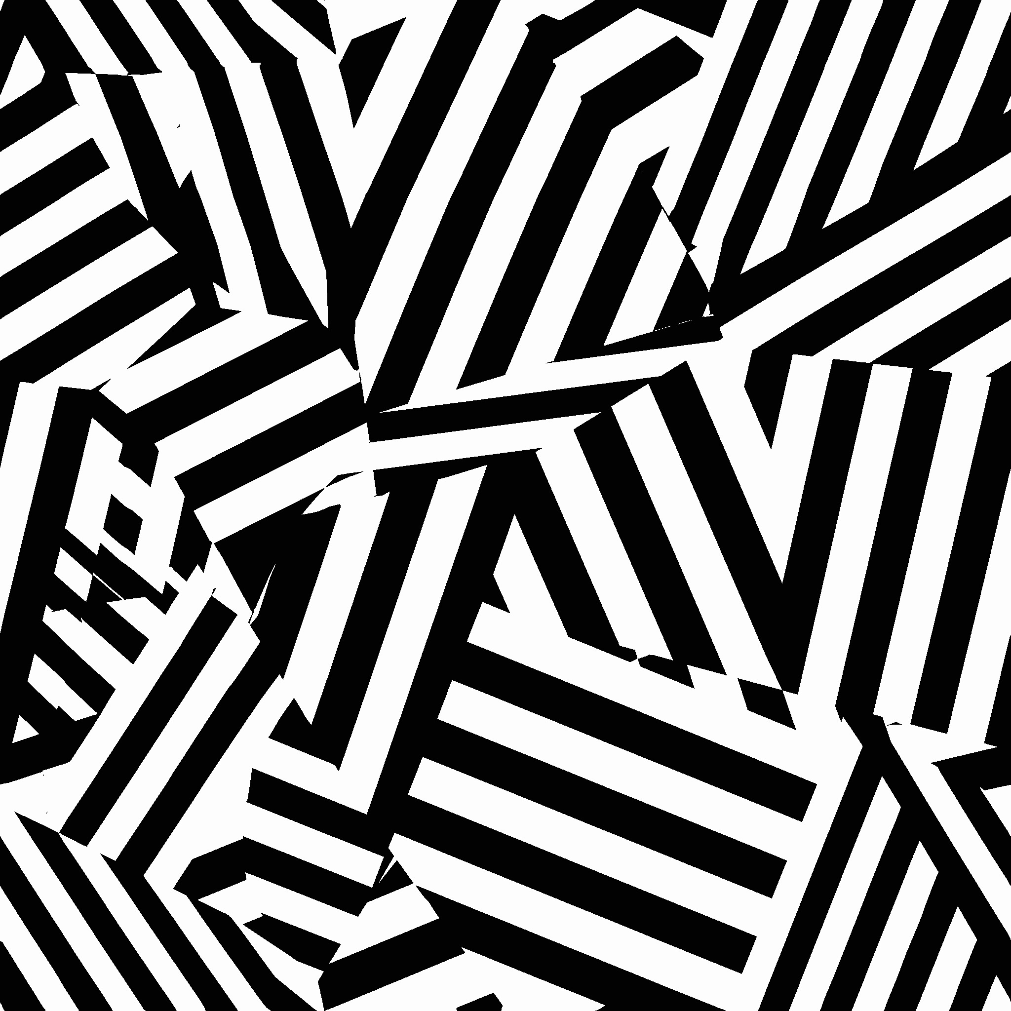 Black White Dazzle Large Camouflage Fabric