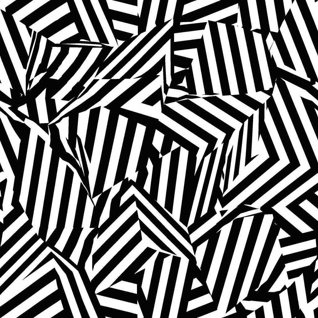 Black White Dazzle Plain Camouflage Fabric
