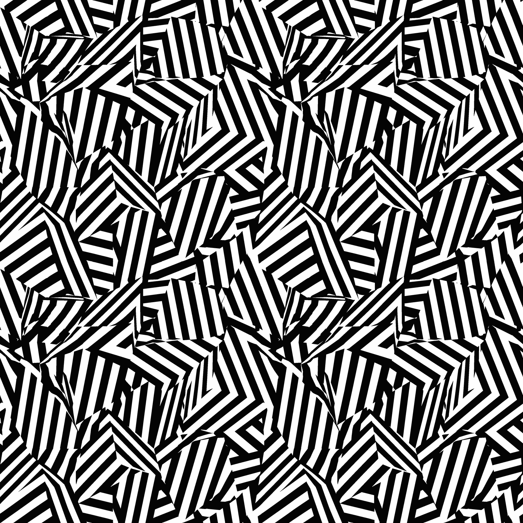 Black White Dazzle Plain Camouflage Fabric - Image 2