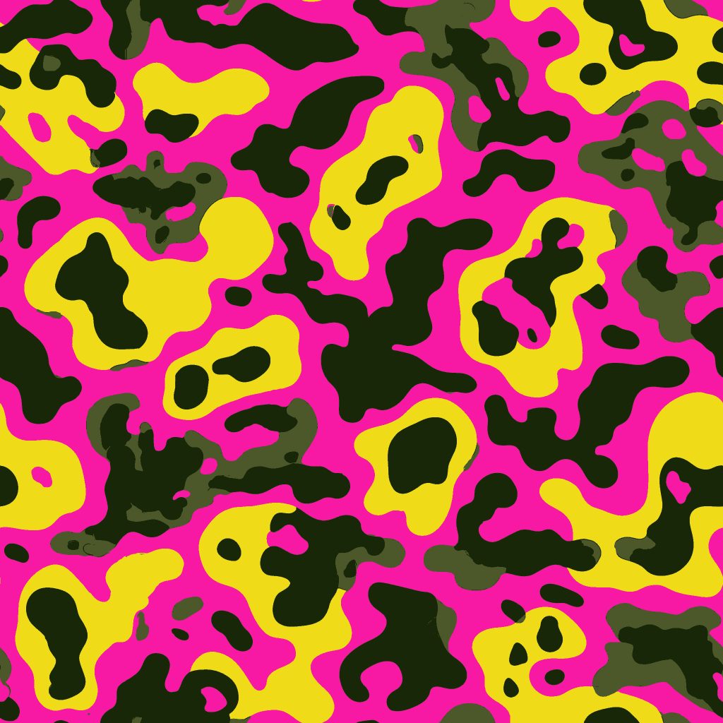 Dark Neon Camouflage Fabric