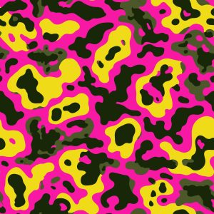 Dark Neon Camouflage Fabric
