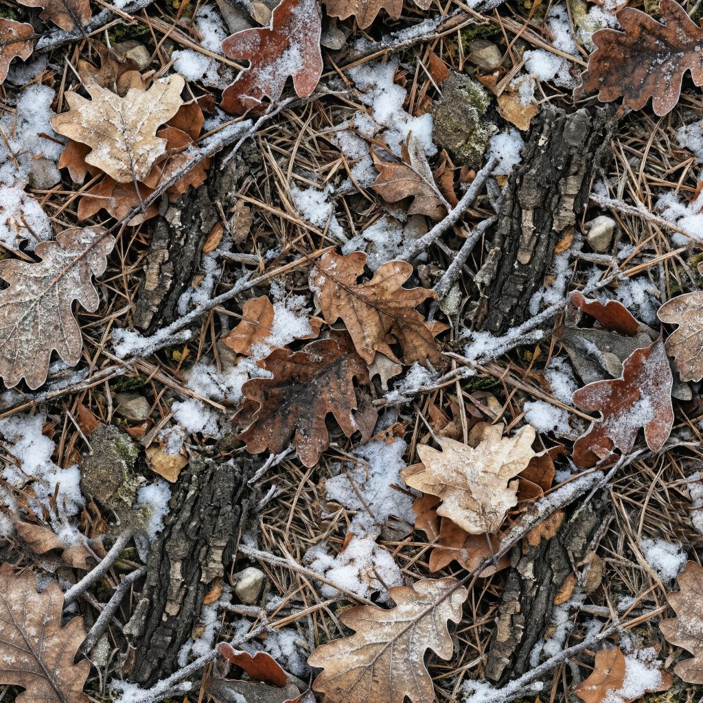 Frosty Oak Foliage Camouflage Fabric