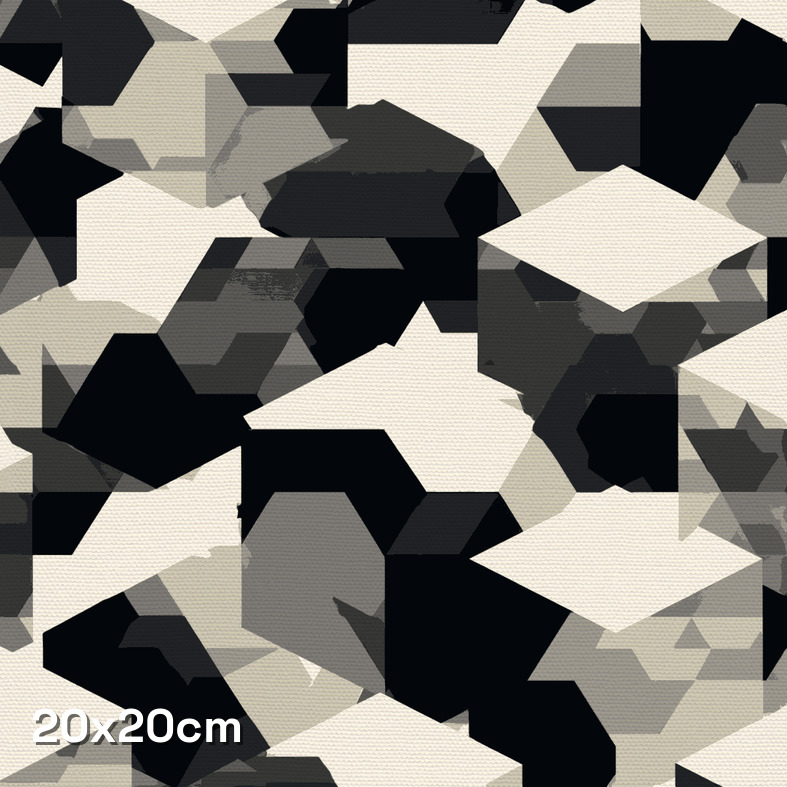 Geo Dazzle Greyscale Camouflage Fabric - Image 3