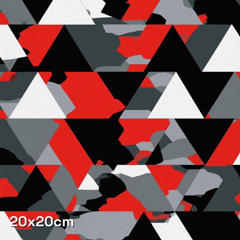 Geo Dazzle Red Grey Black White Camouflage Fabric - Image 3