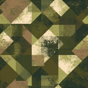 Geometric Forest Camouflage Fabric