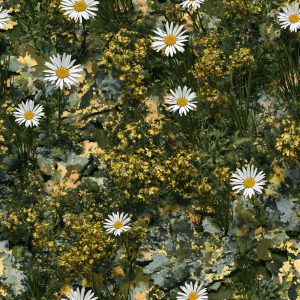 Grassland Daisies Camouflage Fabric