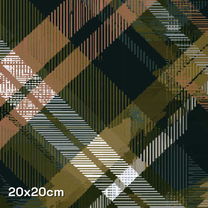 Green Tartan Diagonal Camouflage Fabric - Image 3