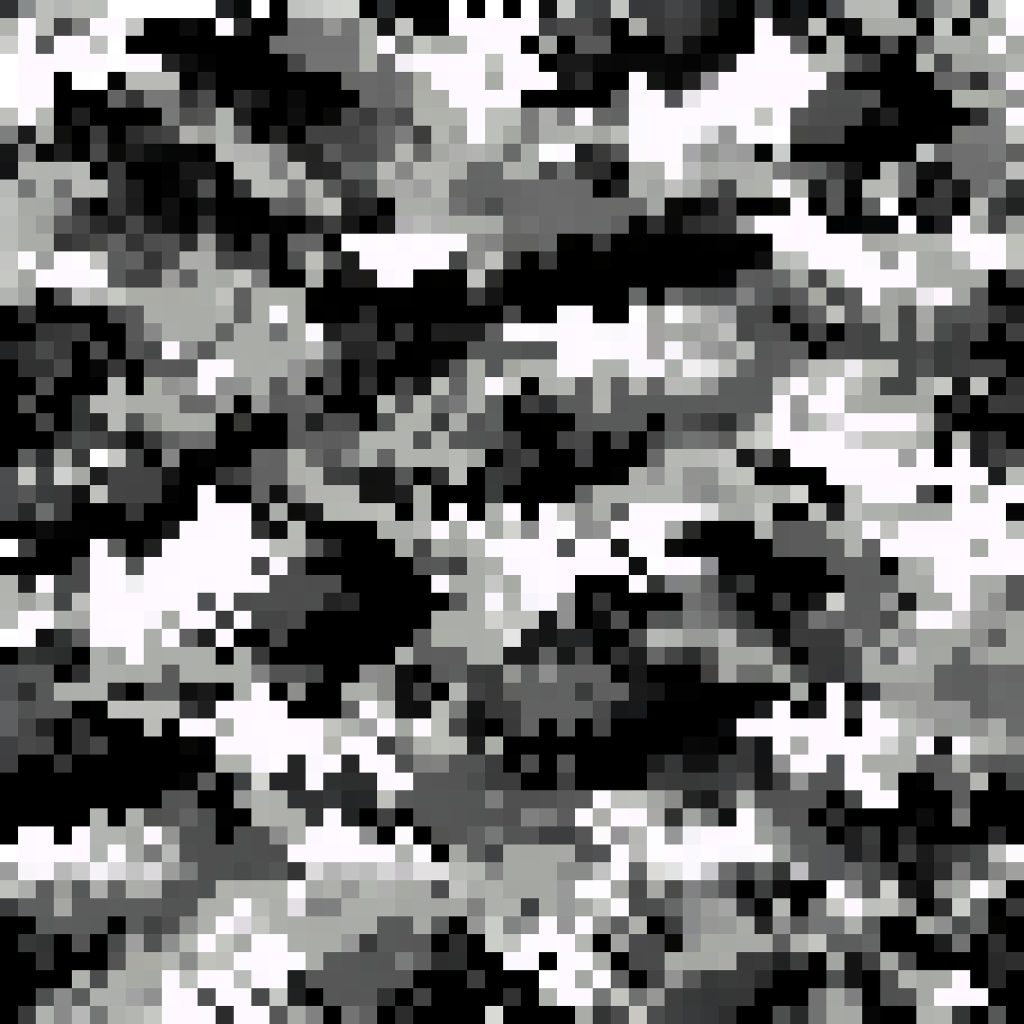 Grey Urban Pixel Camouflage Fabric