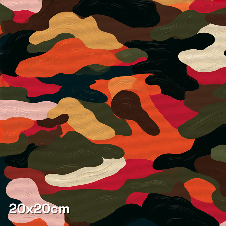 Hand Painted Modern Urban Camouflage Fabric - Image 3