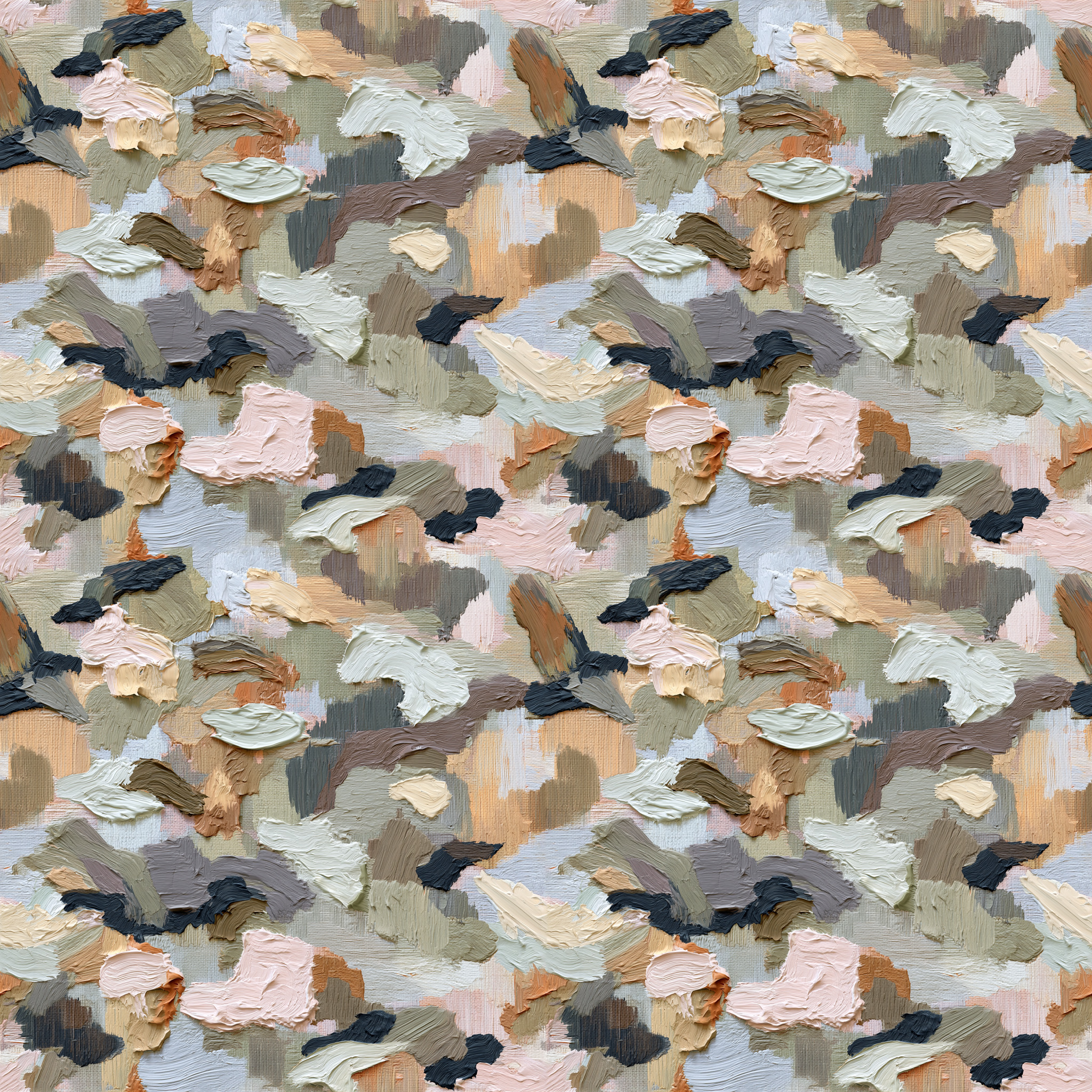 Hand Painted Pastel Sky Camouflage Fabric - Image 2