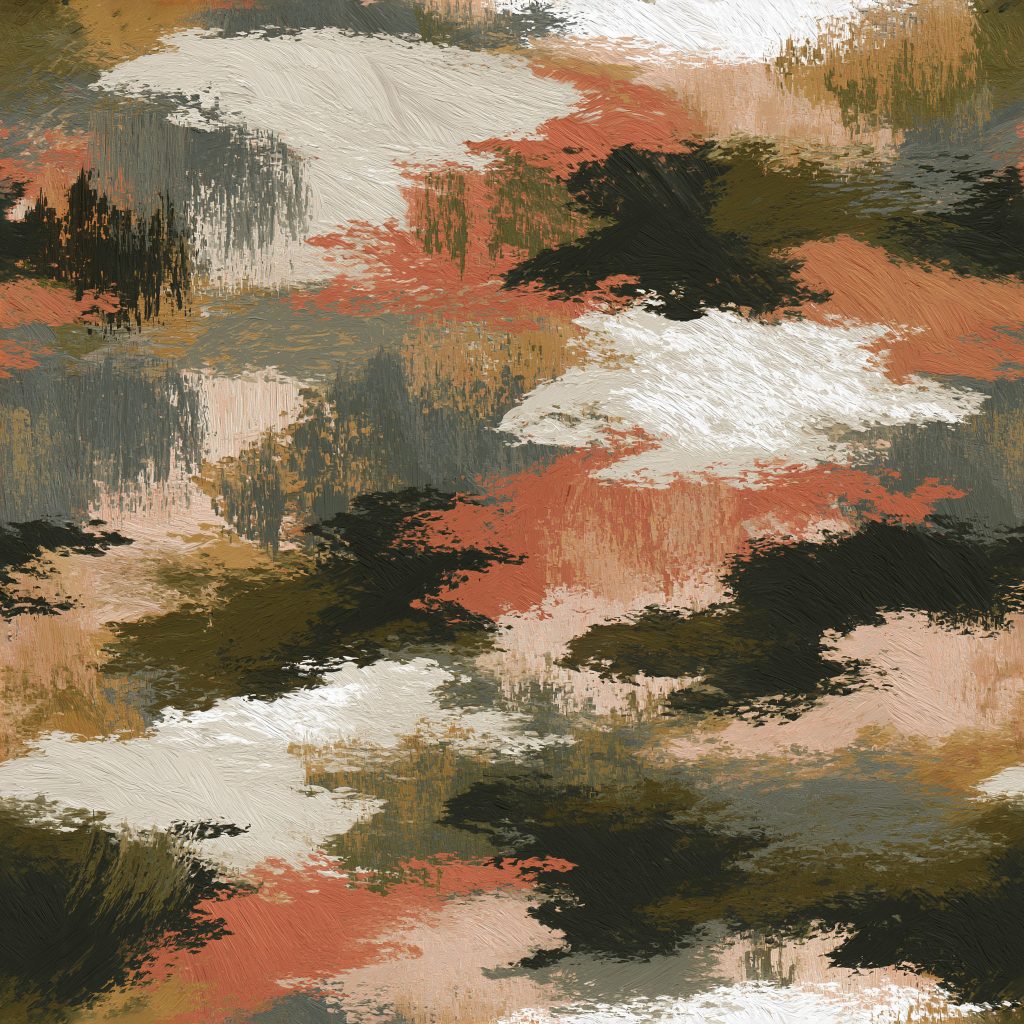 Hand Painted Urban Cloudscape Camouflage Fabric