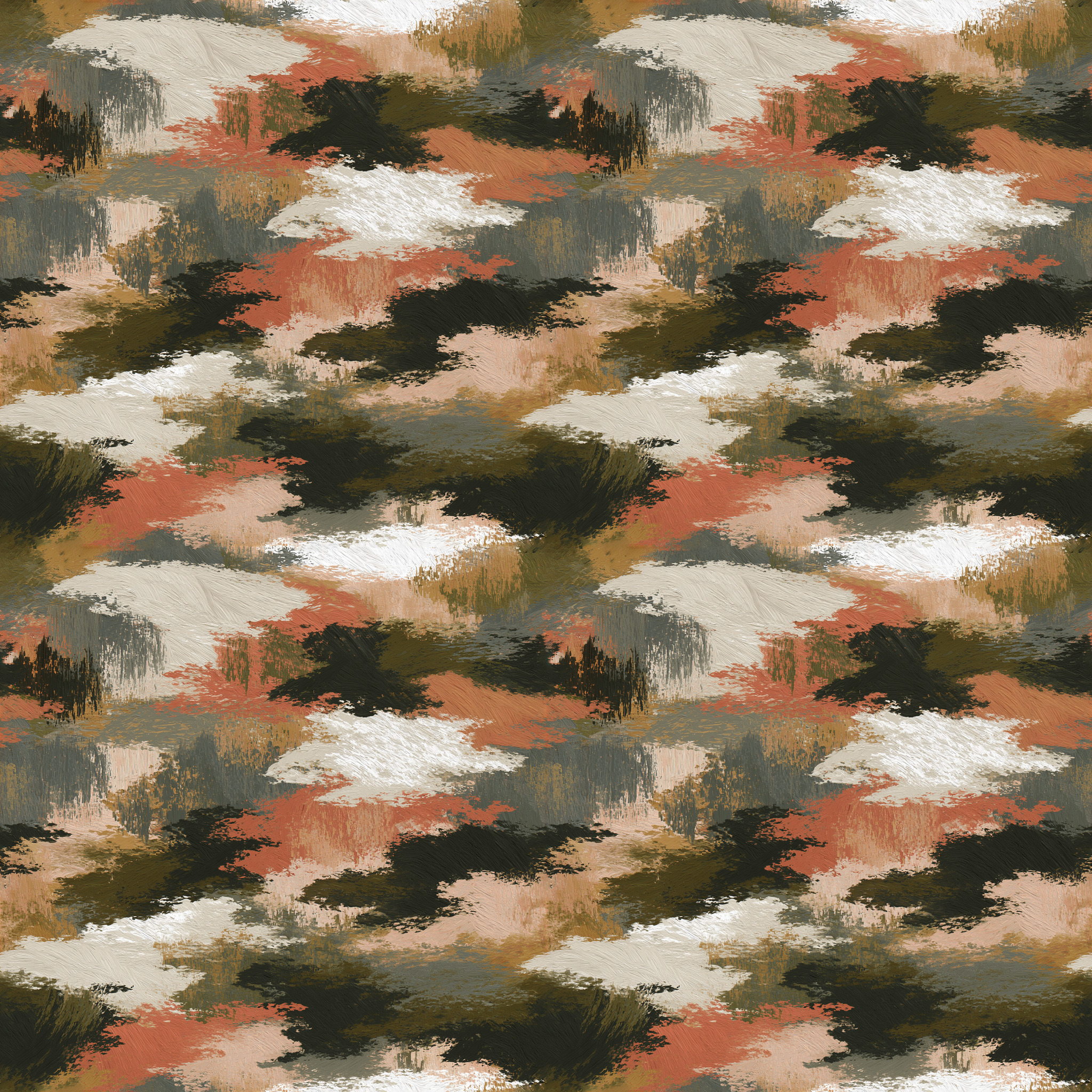 Hand Painted Urban Cloudscape Camouflage Fabric - Image 2