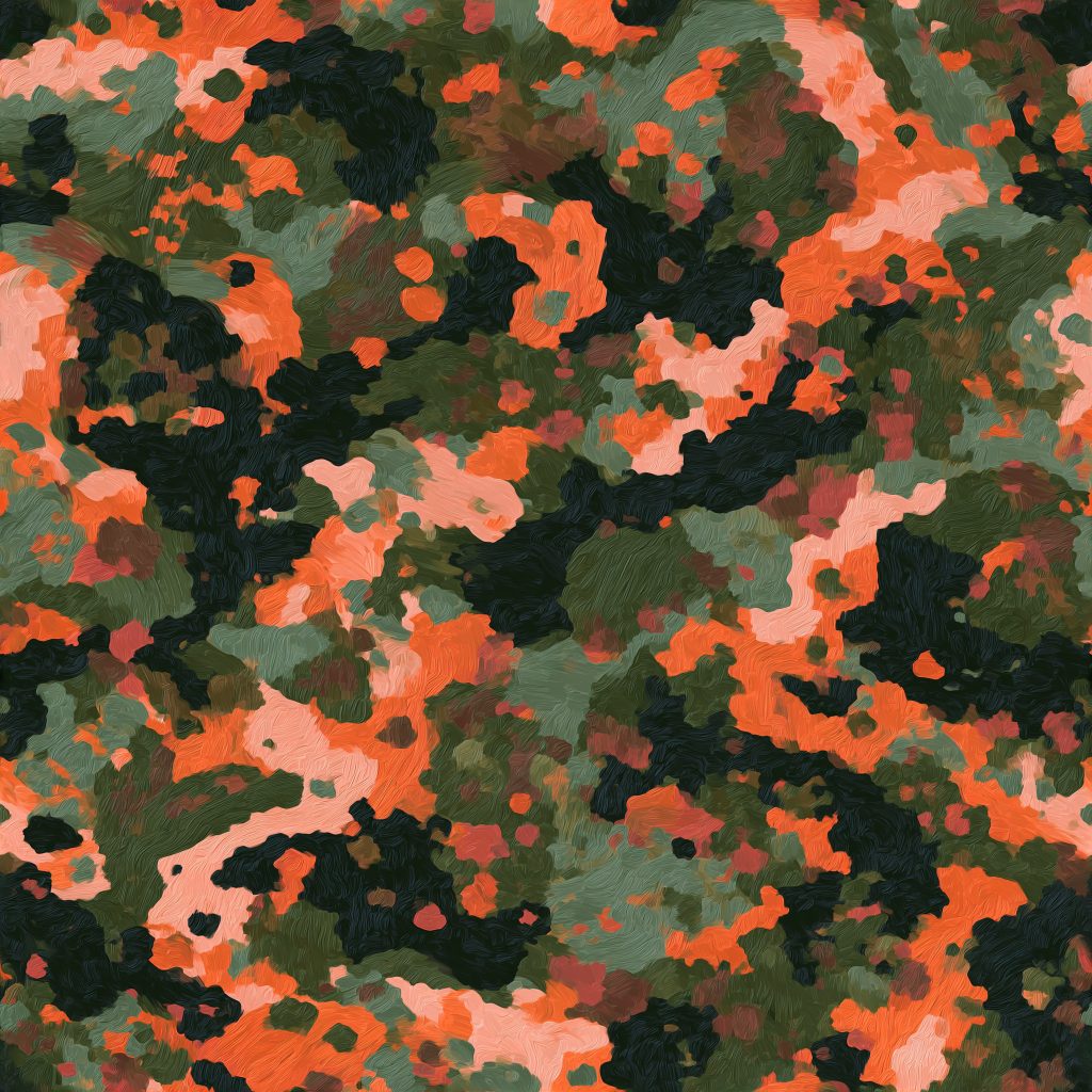 Hand Painted Urban Wildlife Camouflage Fabric