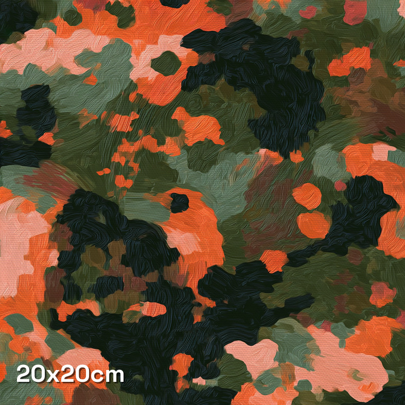 Hand Painted Urban Wildlife Camouflage Fabric - Image 3