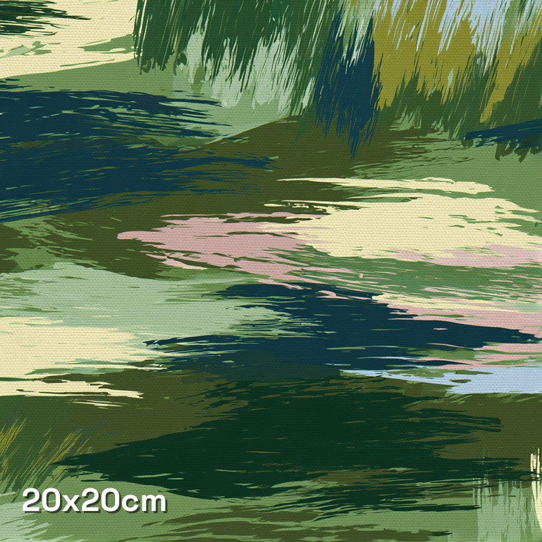 Hand Painted Wet Grasslands Camouflage Fabric - Image 3
