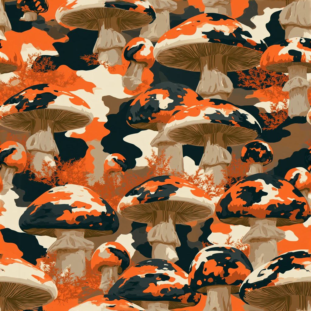 Koi Mushroom Camouflage Fabric