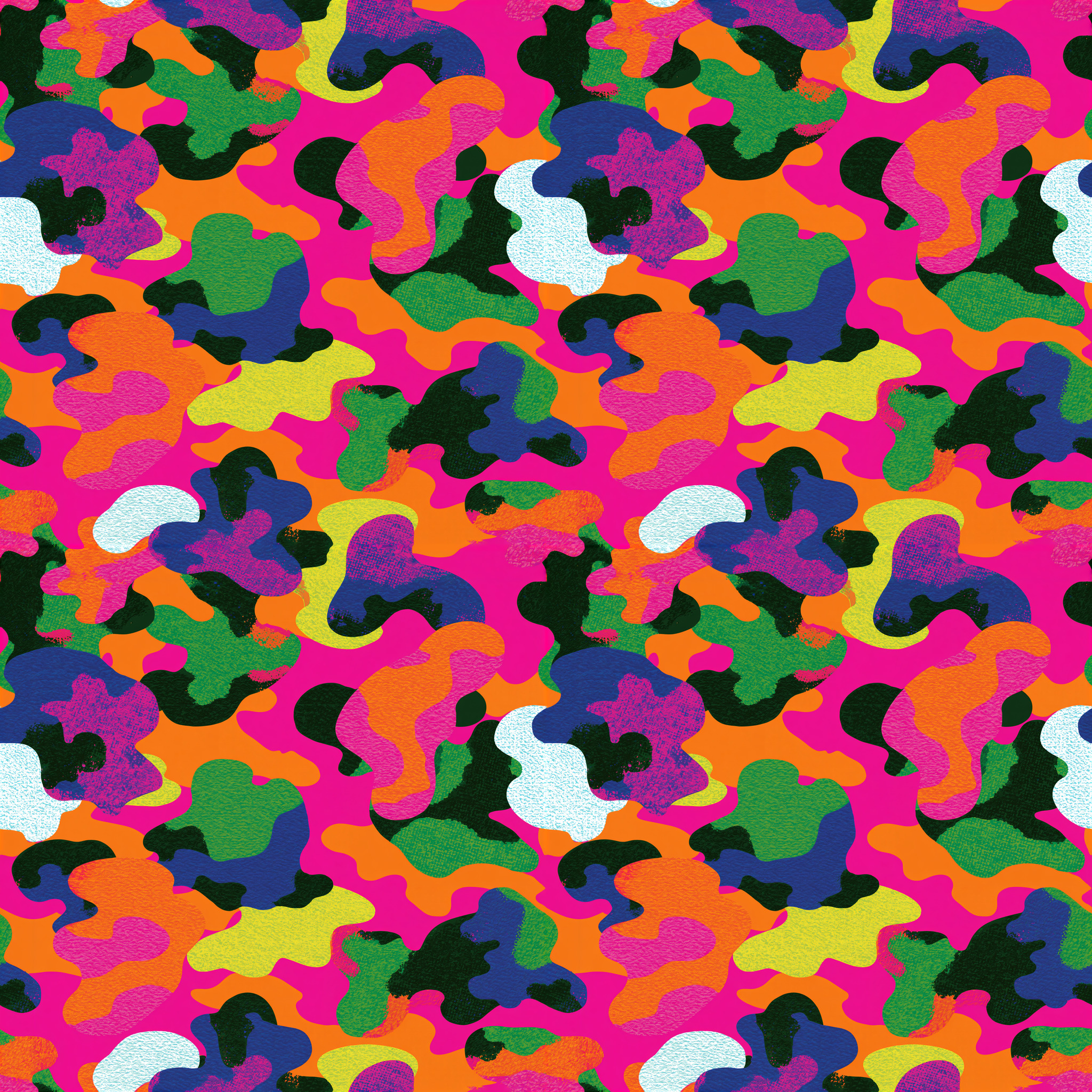 Modern Neon Splat Camouflage Fabric - Image 2