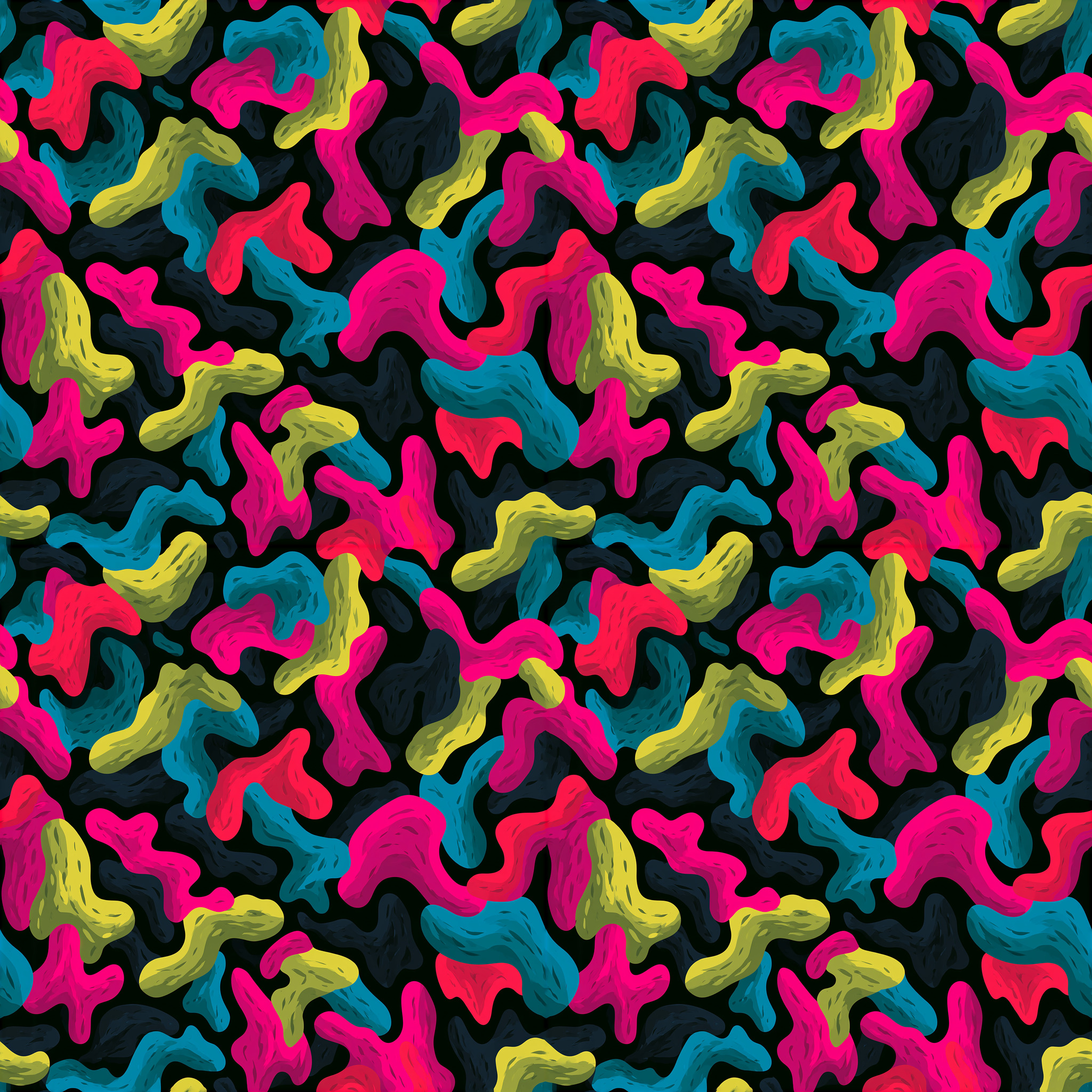 Modern Neon Splotches Camouflage Fabric - Image 2