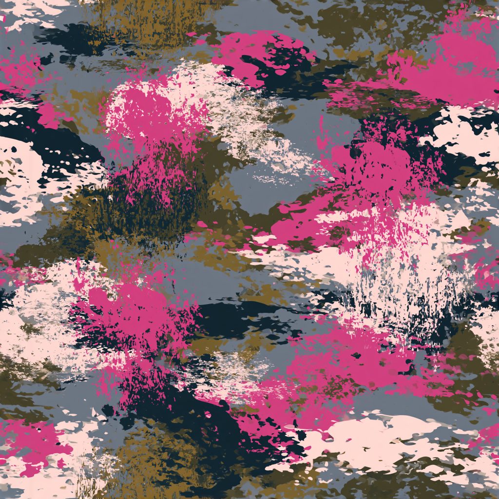 Modern Neon Urban Camouflage Fabric