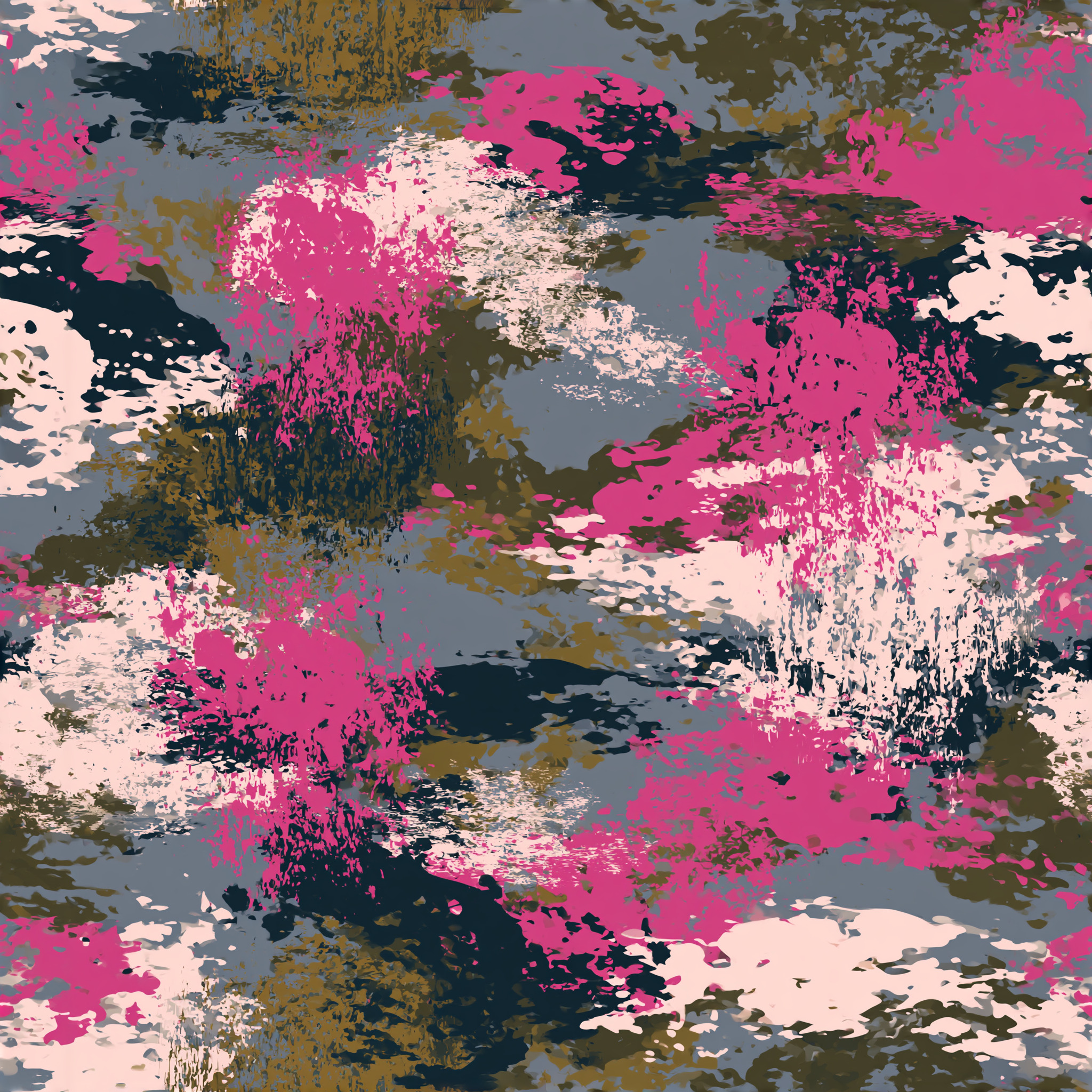 Modern Neon Urban Camouflage Fabric