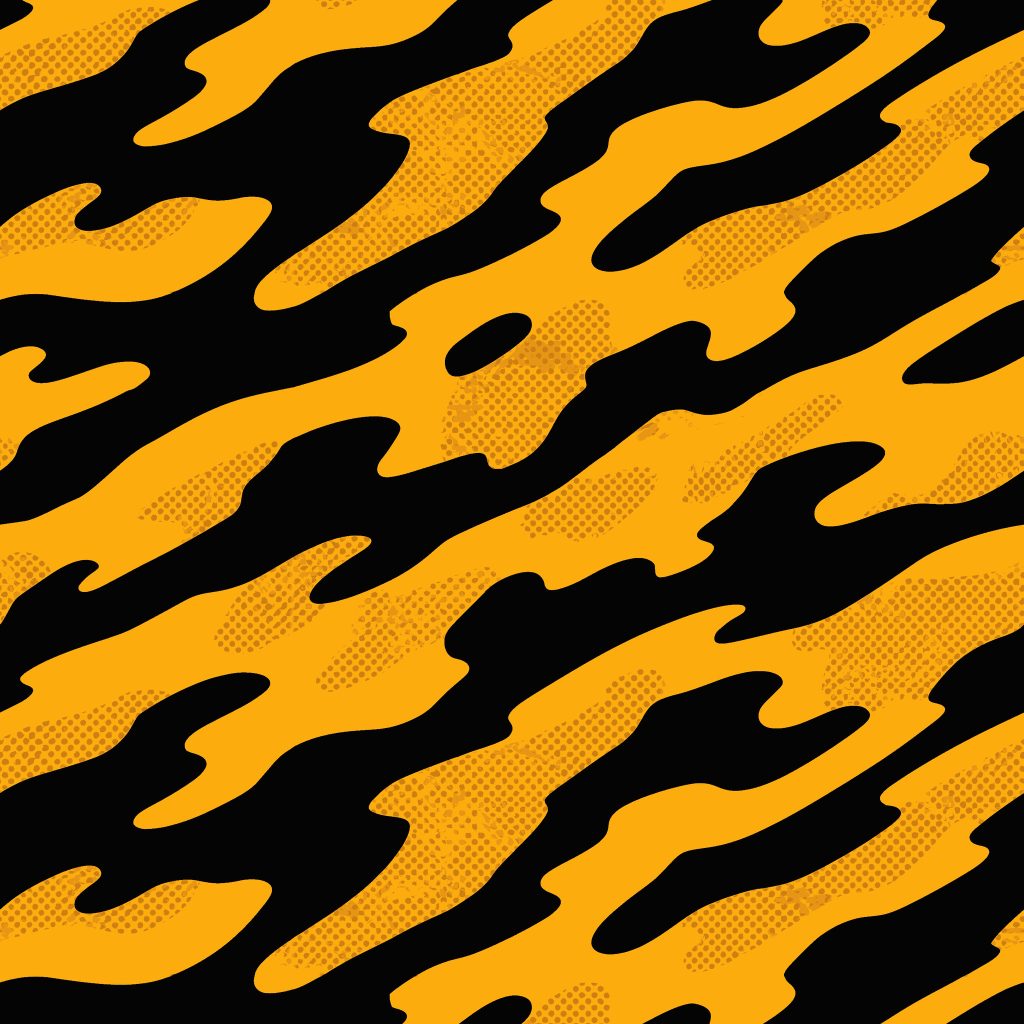Modern Sport Yellow Splat Camouflage Fabric