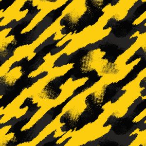 Modern Sporty Yellow Flow Camouflage Fabric