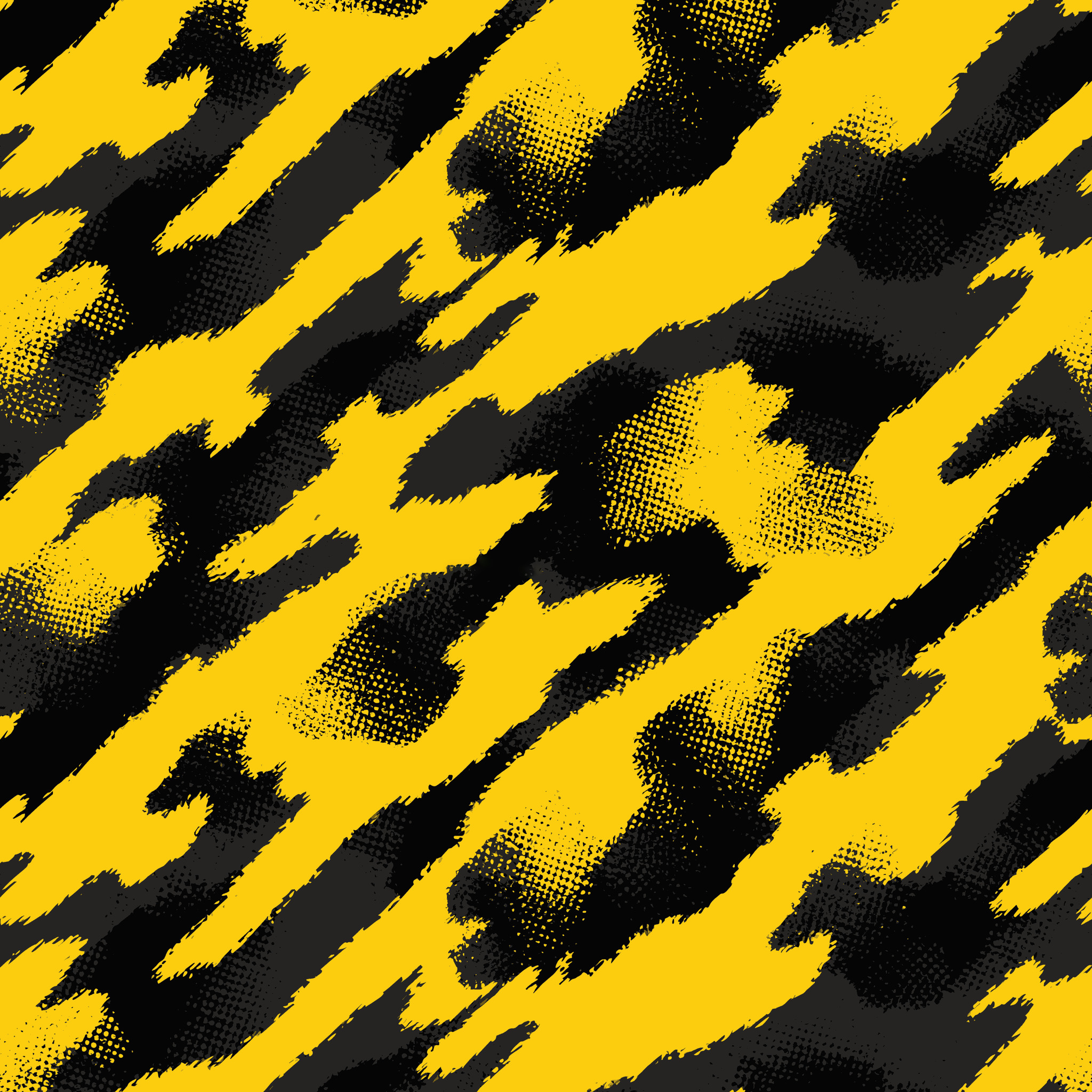 Modern Sporty Yellow Flow Camouflage Fabric