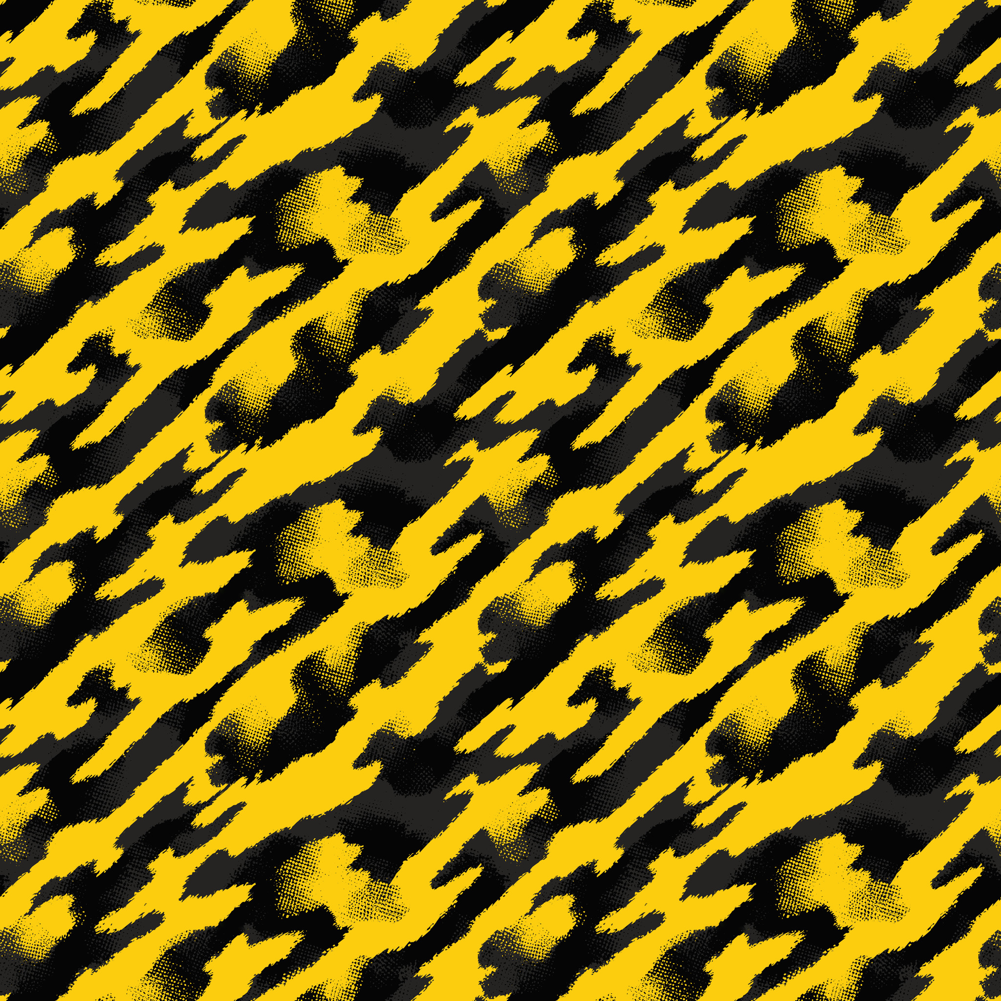Modern Sporty Yellow Flow Camouflage Fabric - Image 2