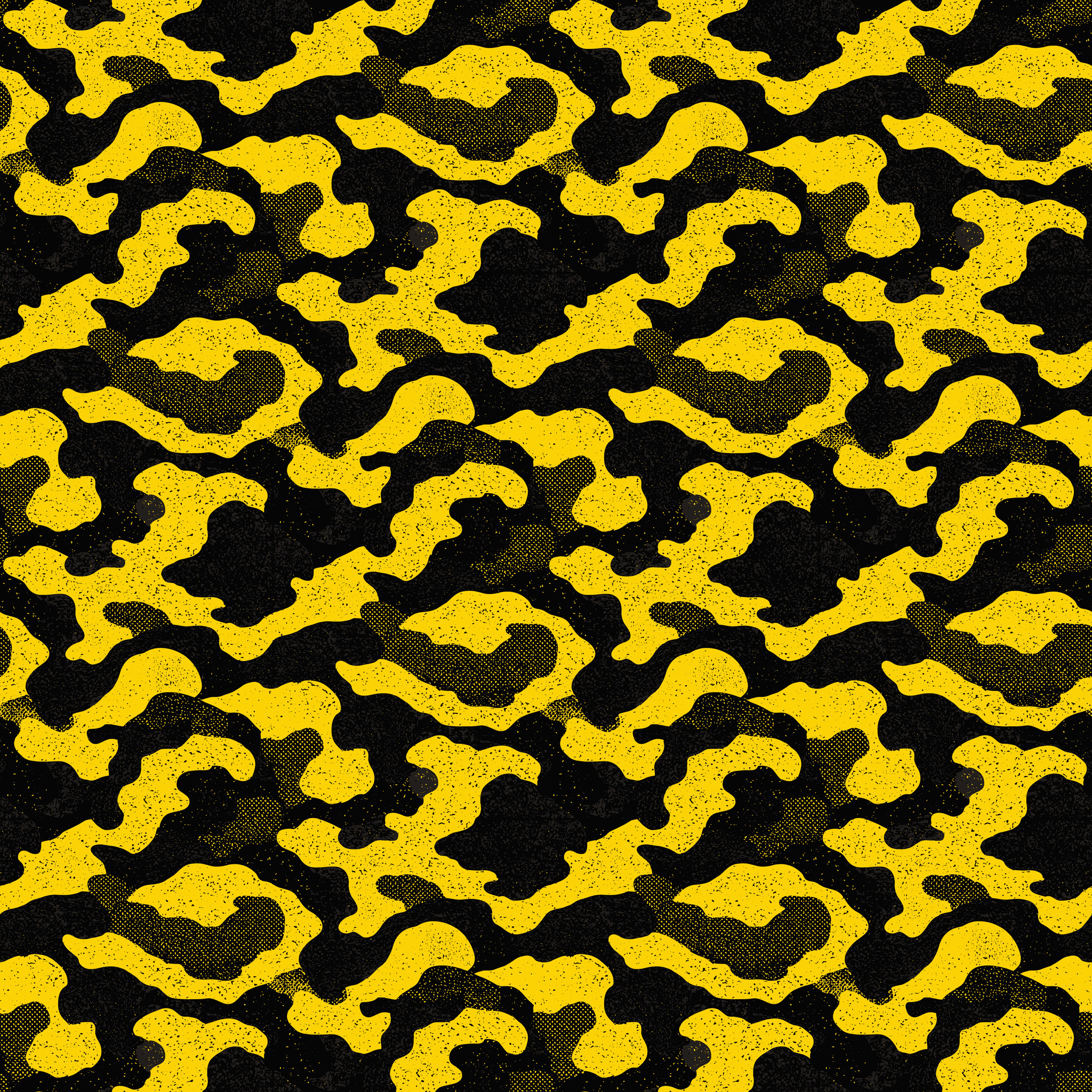 Modern Yellow Black Sports Fleck Camouflage Fabric - Image 2