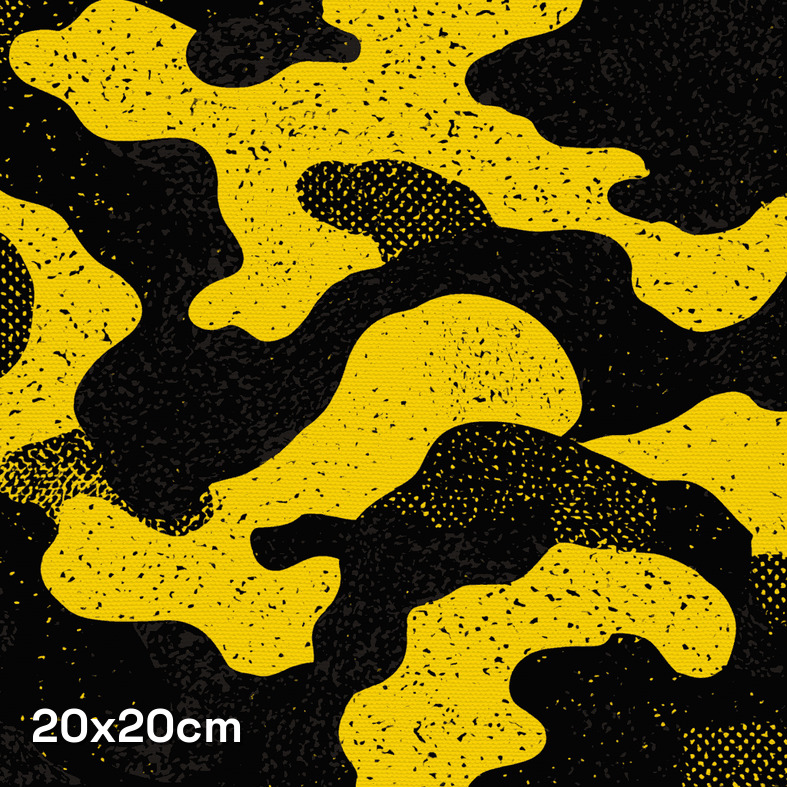 Modern Yellow Black Sports Fleck Camouflage Fabric - Image 3