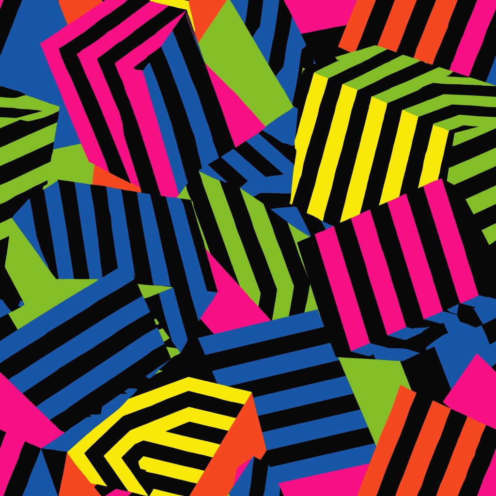 Neon Dazzle Maze Camouflage Fabric