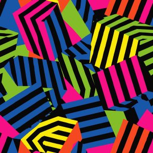 Neon Dazzle Maze Camouflage Fabric