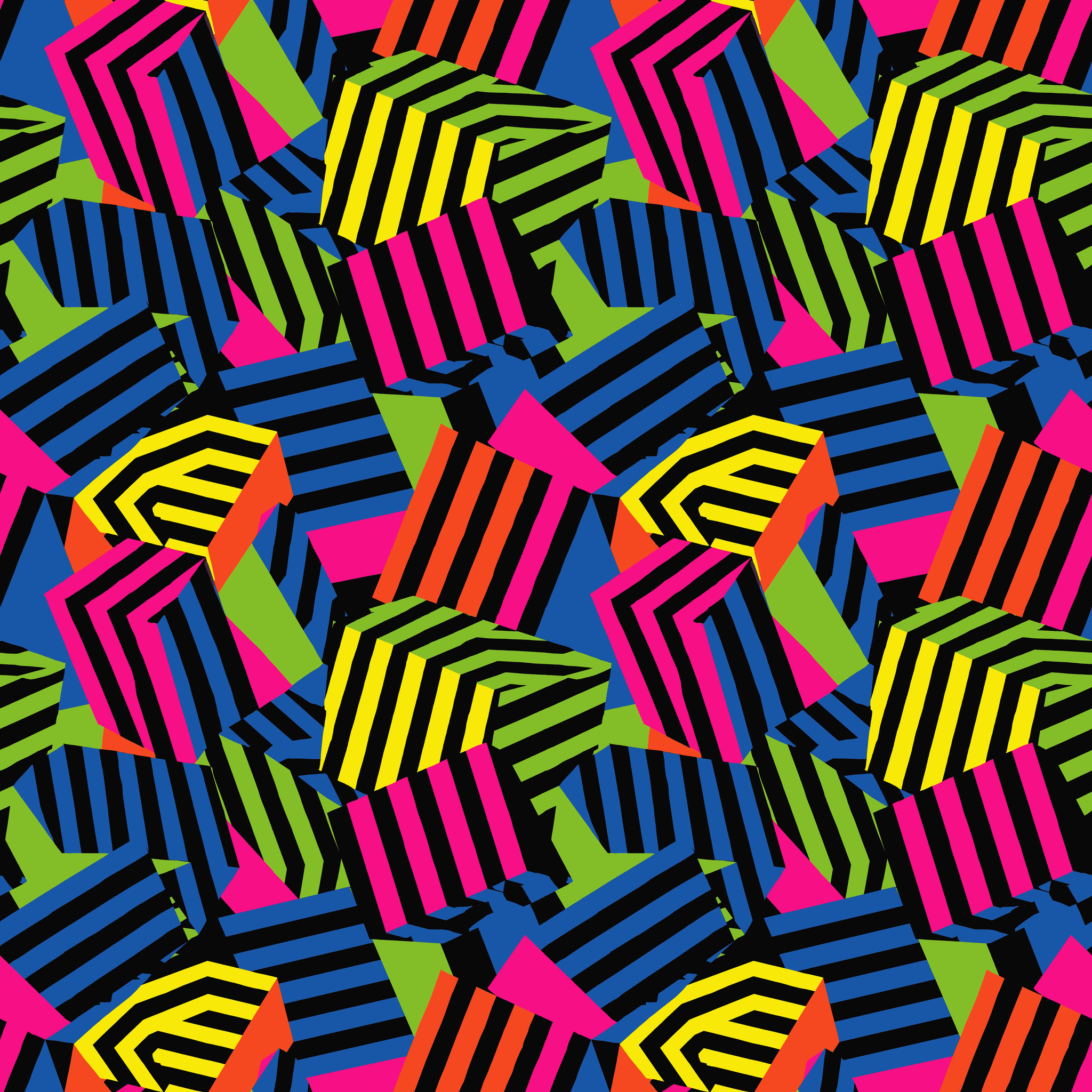 Neon Dazzle Maze Camouflage Fabric - Image 2