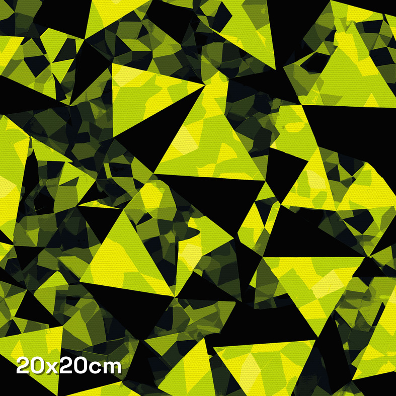 Neon Geometric Lime Camouflage Fabric - Image 3