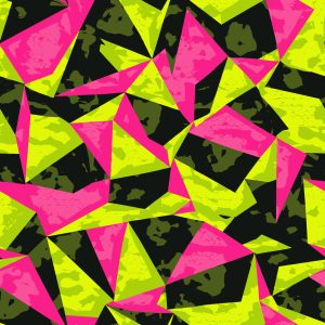 Neon Geometric Super Urban Camouflage Fabric