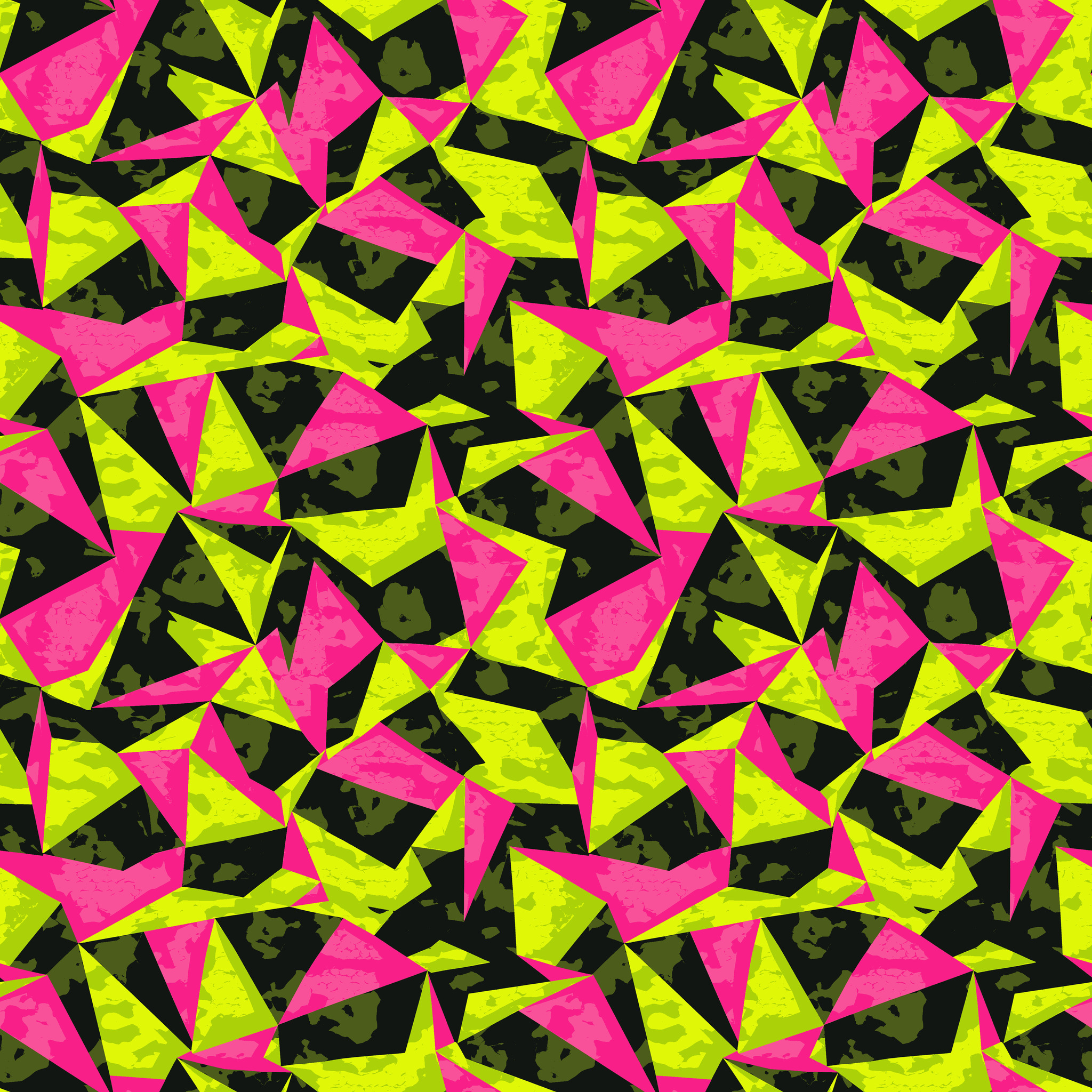 Neon Geometric Super Urban Camouflage Fabric - Image 2