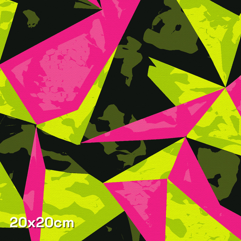 Neon Geometric Super Urban Camouflage Fabric - Image 3