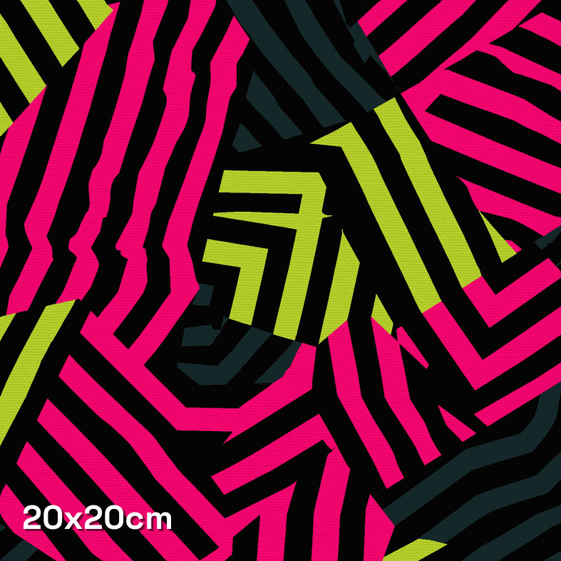 Neon Maze Geometric Camouflage Fabric - Image 3