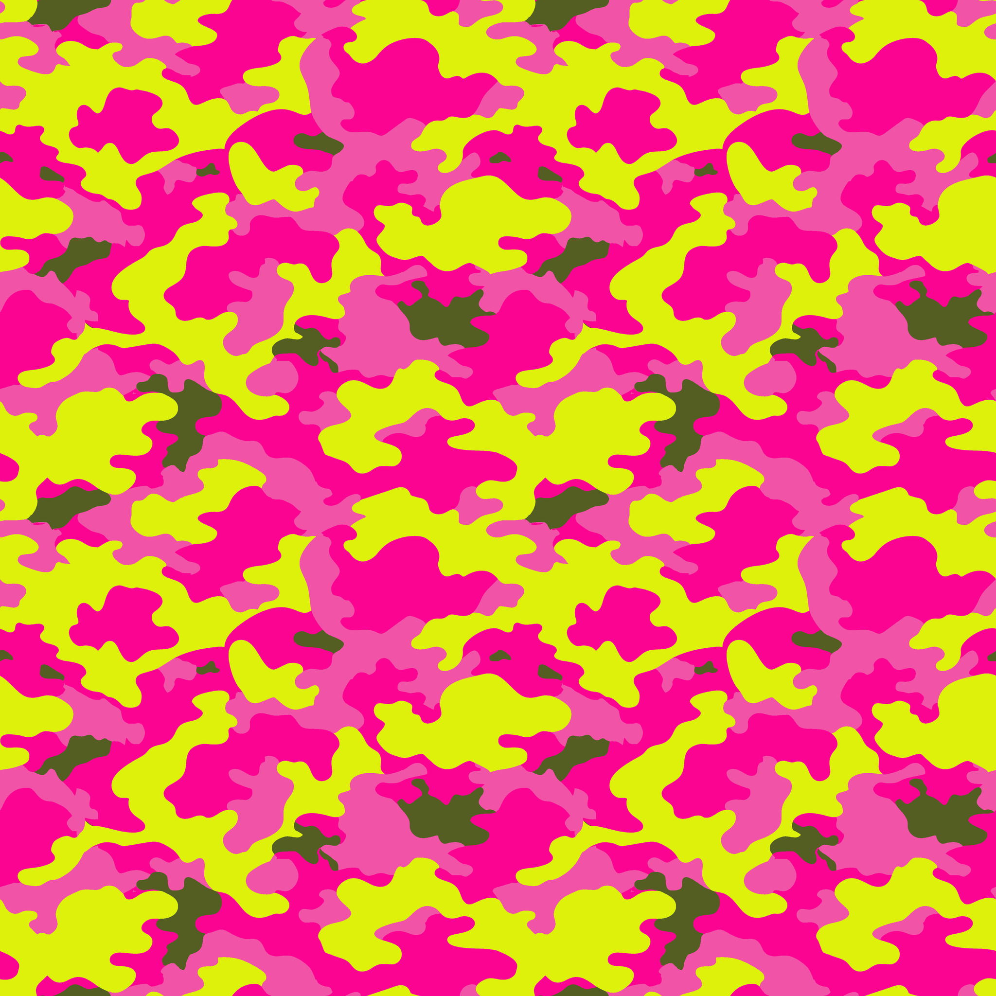 Neon Pink Yellow Splats Camouflage Fabric - Image 2