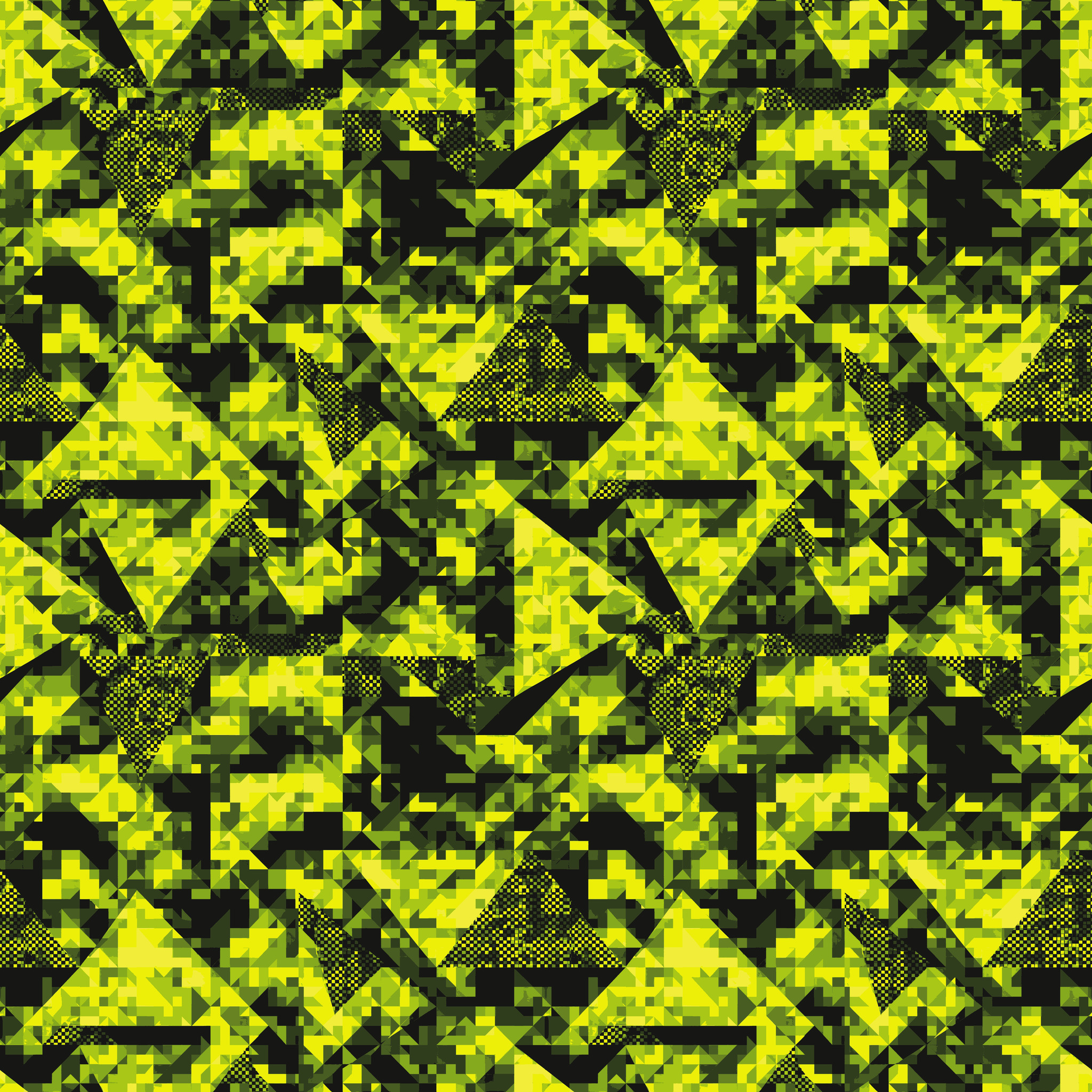 Neon Triangular Geo Camouflage Fabric - Image 2