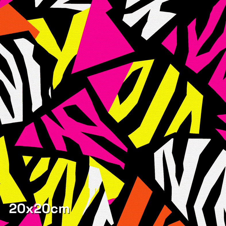 Neon Zebra Geometric Camouflage Fabric - Image 3