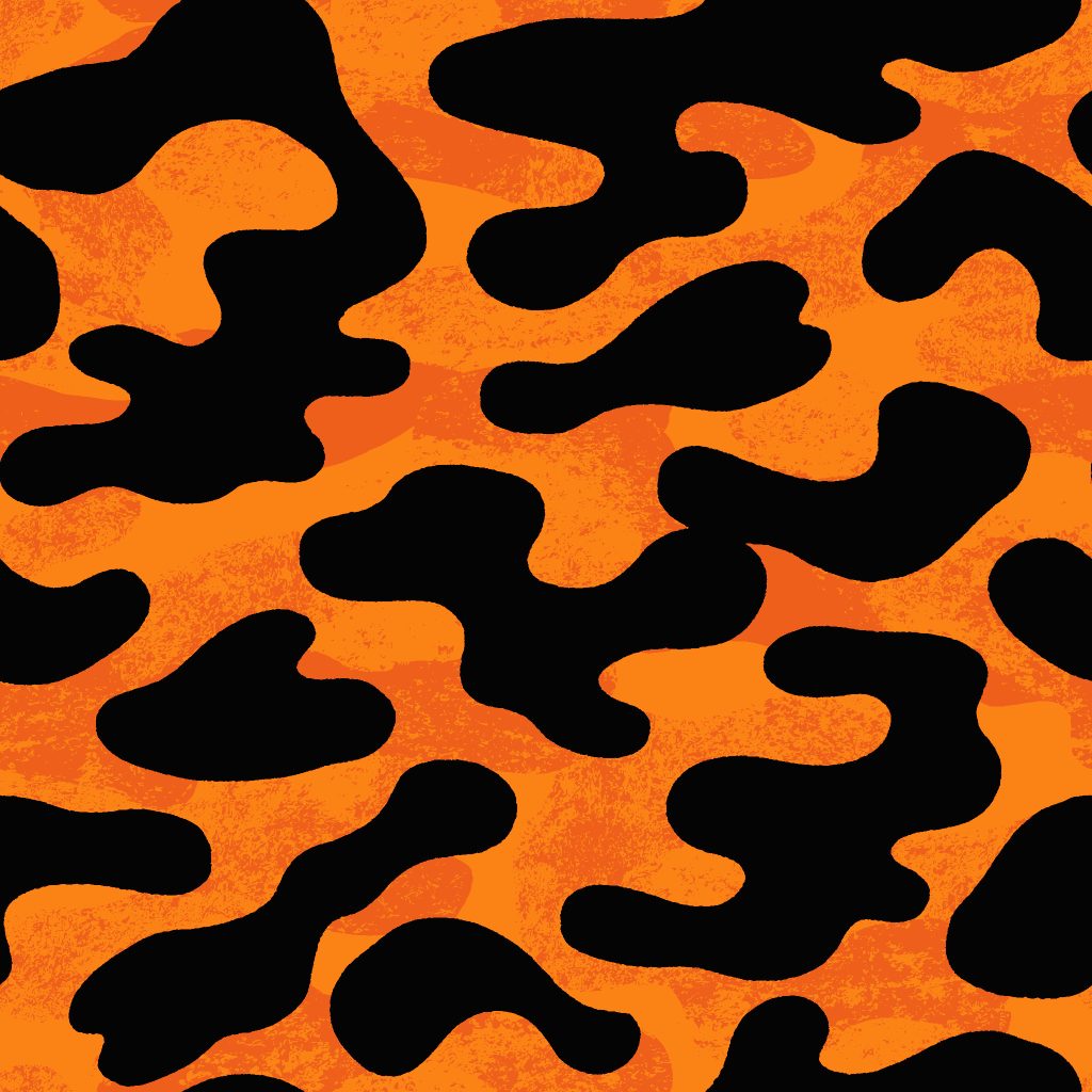 Orange Dream Camouflage Fabric
